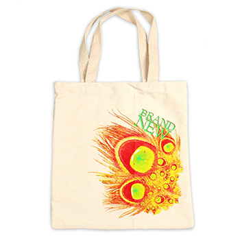Brand New Peacock Natural Tote Bag