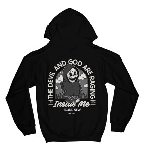 Brand New The Devil and God Are Raging Inside Me Cartoon Hoodie Back