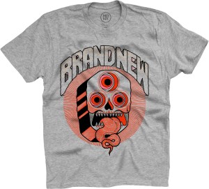 Brand New Bone Thrower Grey Skull T-Shirt