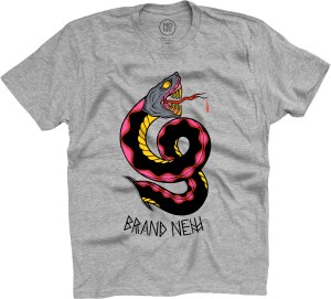 Brand New Bone Thrower Grey Snake T-Shirt