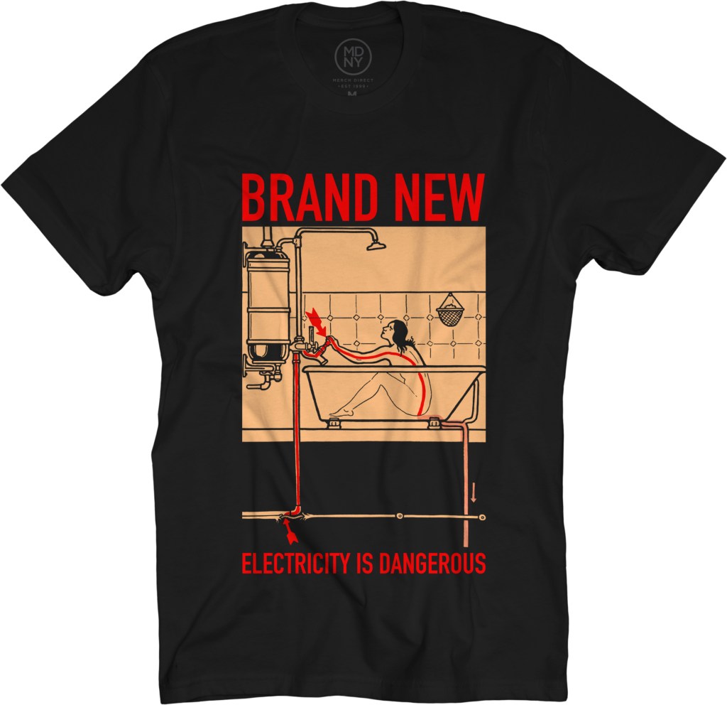 Brand New Electricity is Dangerous Bathtub T-Shirt