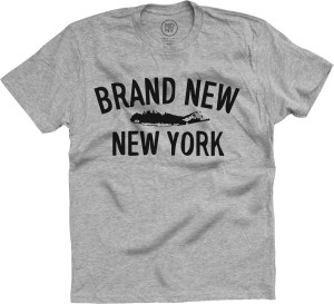 Brand New Long Island on Heather Grey T-Shirt
