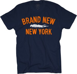 Brand New Long Island on Navy T-Shirt