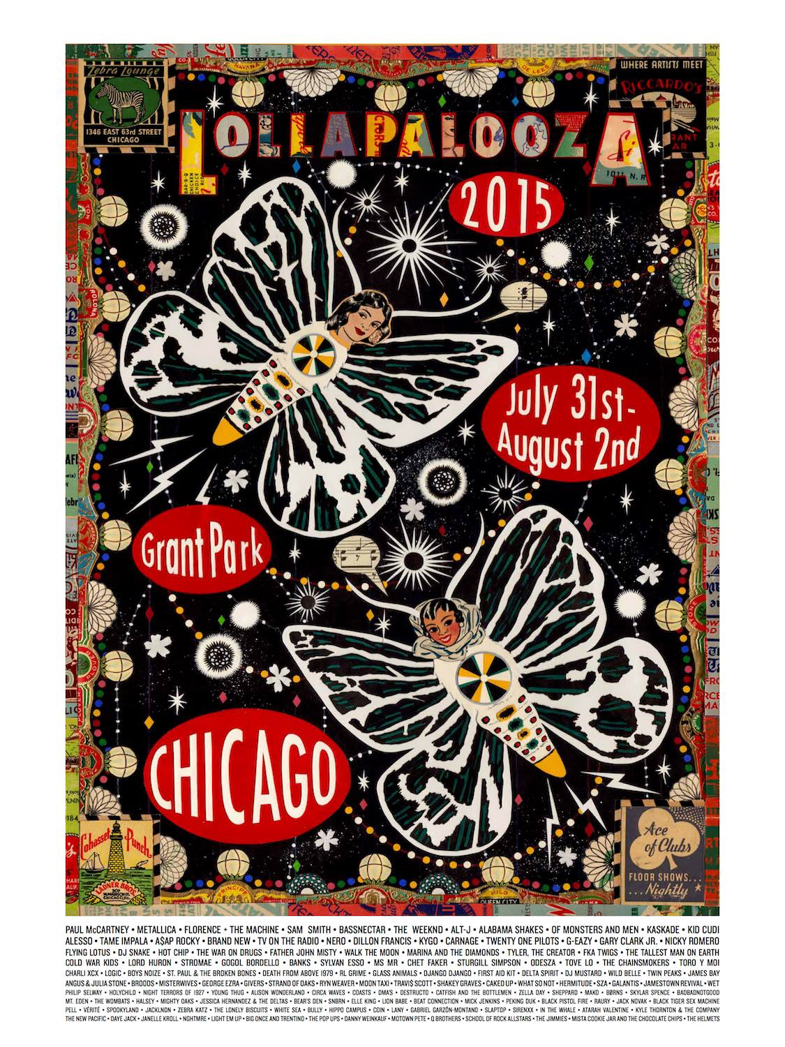 Tony Fitzpatrick Lollapalooza Commemorative Edition Poster