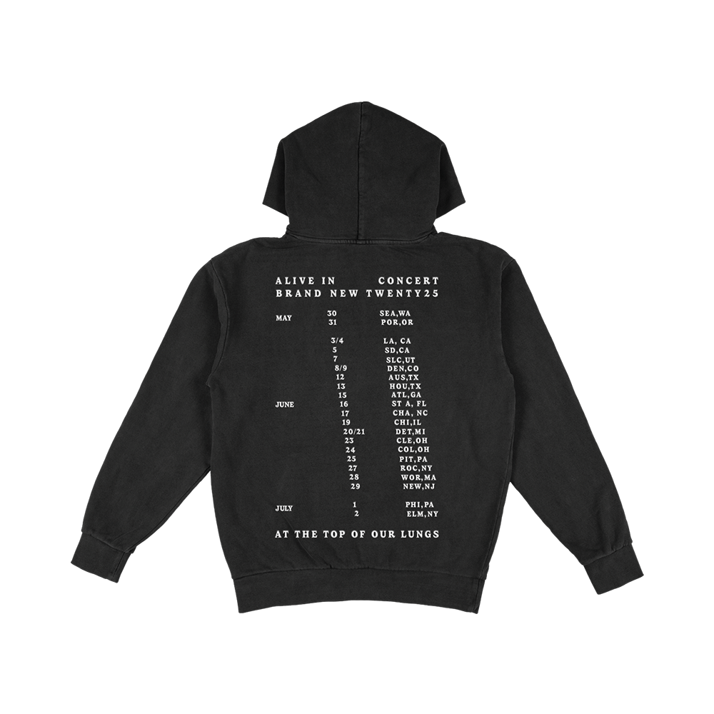 Brand New Alive in Concert 2025 Hoodie Back