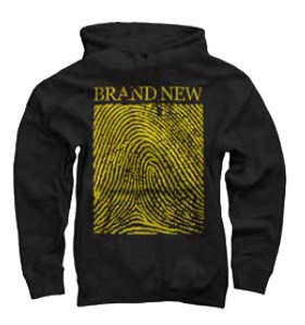Brand New Yellow Fingerprint on Black Pullover Sweatshirt