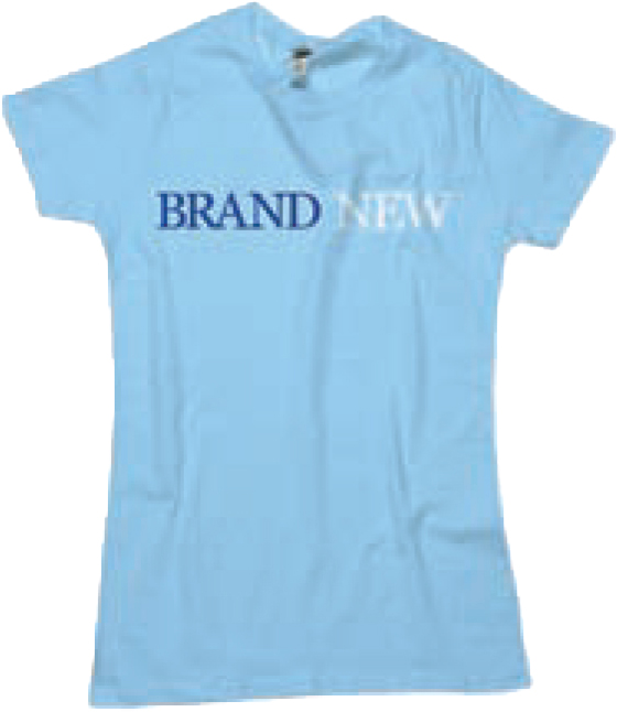 Brand New Girls 2 Tone Logo On Light Blue T-Shirt