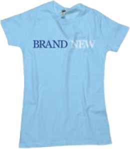 Brand New Girls 2 Tone Logo On Light Blue T-Shirt