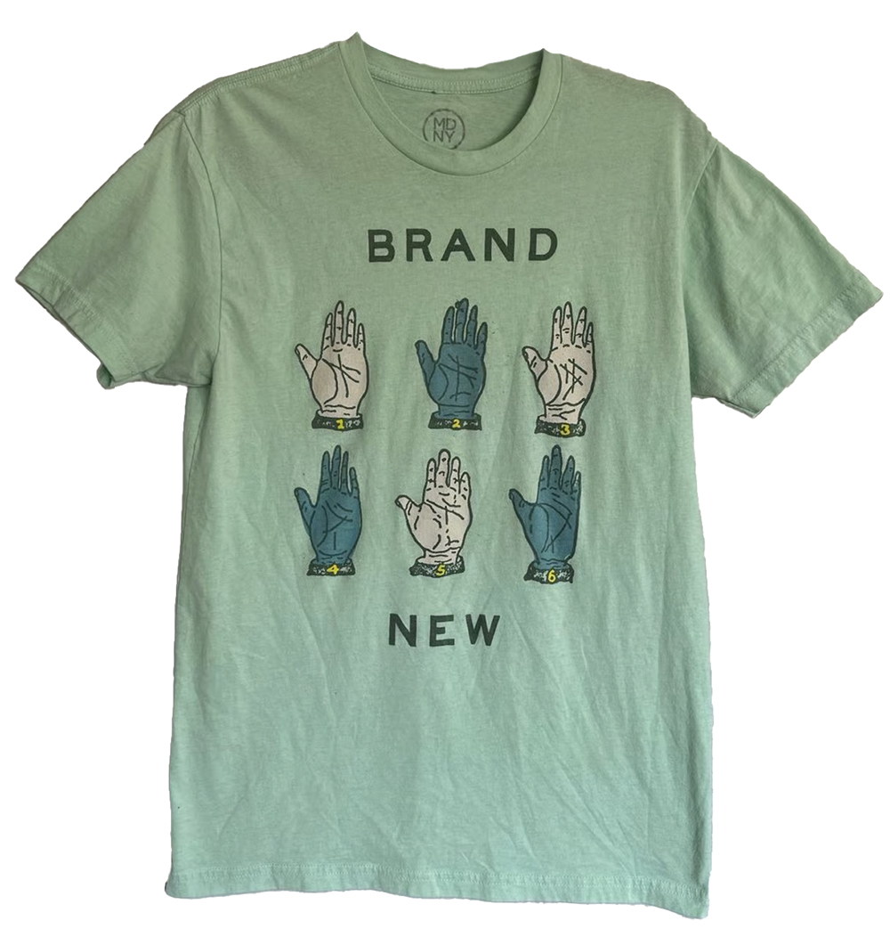 Brand NEW MDNY Hands T-Shirt Light Blue