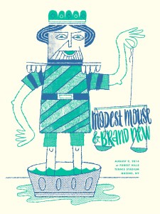 August 9, 2014. Brand New Modest Mouse Forest Hills Poster by Kevin Mercer