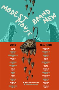 Modest Mouse and Brand New Summer Tour 2016 Poster by Matt Saunders