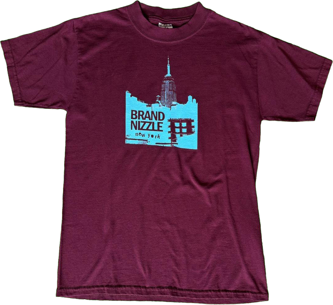 Brand New Brand Nizzle T-Shirt in Maroon