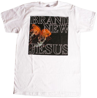 Brand New Jesus Cover on White T-Shirt