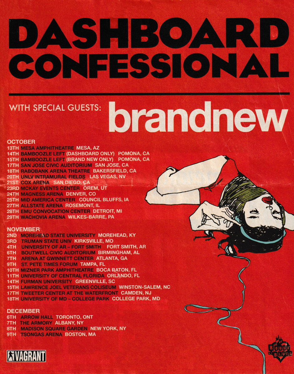 Dashboard Confessional with Brand New 2006 flier