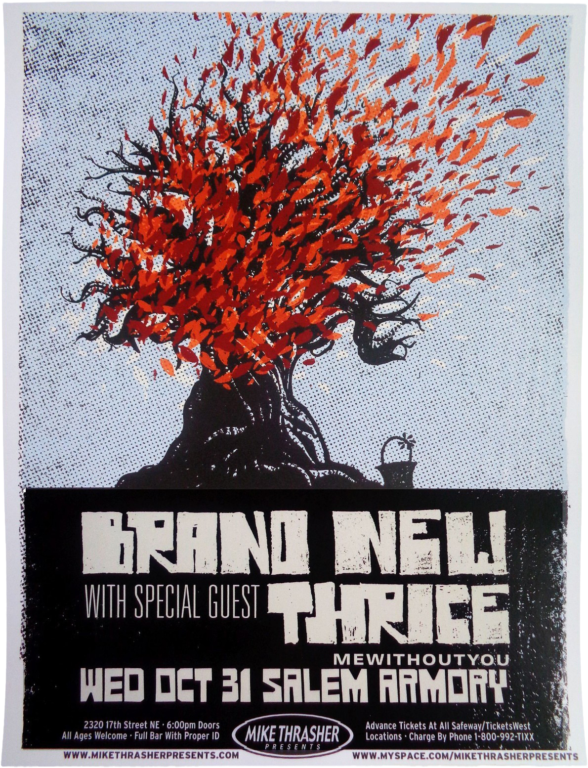 October 31, 2007. Brand New with Thrice at the Salem Armory
