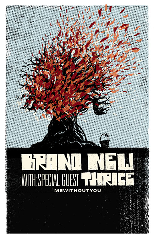 Brand New with Thrice and mewithoutyou Fall 2007 Poster by Erick Montes