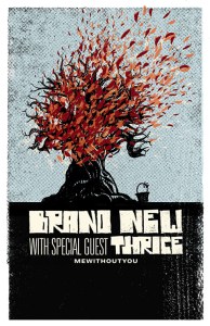 Brand New with Thrice and mewithoutyou Fall 2007 Poster by Erick Montes