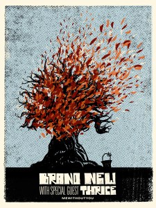 Brand New with Thrice and mewithoutyou Fall 2007 Poster by Erick Montes