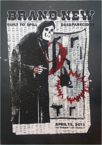 Brand New, Built to Spill, Desaparecidos April 15, 2015 The Shrine Los Angeles, CA by Lil Tuffy Test Print