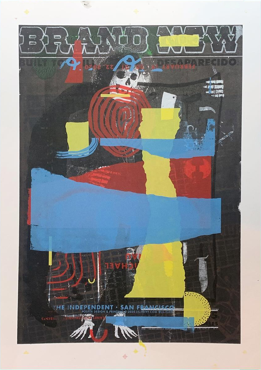 Brand New, Built to Spill, Desaparecidos April 15, 2015 The Shrine Los Angeles, CA by Lil Tuffy Test Print