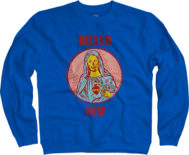 Virgin Mary Blue Crewneck Sweatshirt