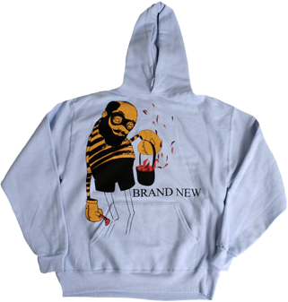 Firepot on Light Blue Pullover