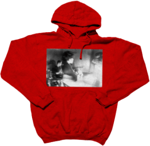 Tour09 Ghost with Dates on Red Pullover