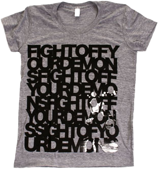 Fight Off Your Demons on American Apparel Tri-Blend Athletic Heather Women's T-Shirt