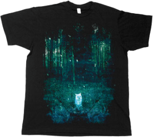 Night Vision on Black Fine Jersey Slim Fit T-Shirt