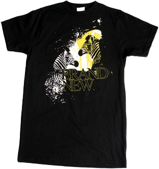 Zebra on Black T-Shirt