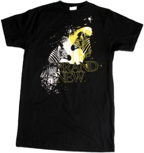 Zebra on Black T-Shirt