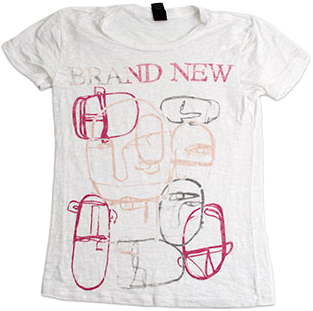 I Am Faces White Burnout Slim Fit T-Shirt