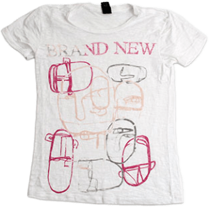 I Am Faces White Burnout Slim Fit T-Shirt